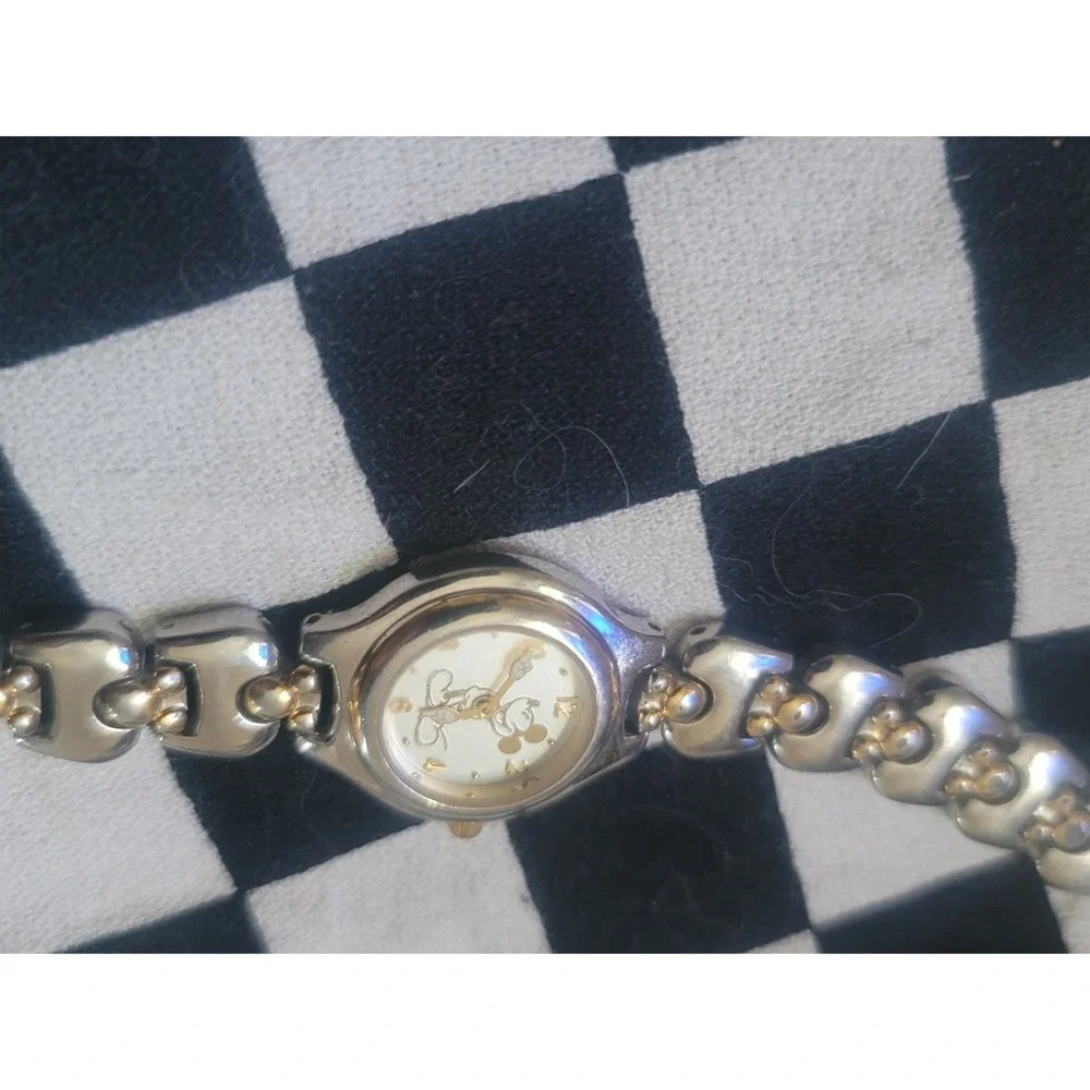 Disney Mickey‎ Mouse Women's Bracelet Watch Silver Tone Dead Battery